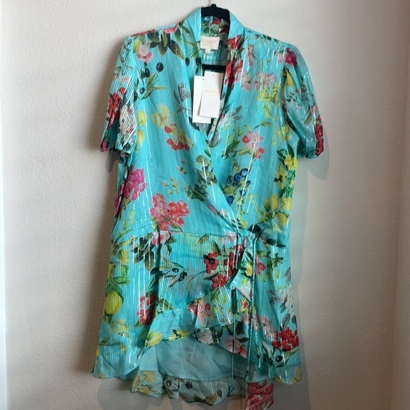 NWT Rococo Sand Coastal Print Wrap Dress L - Picture 8 of 15